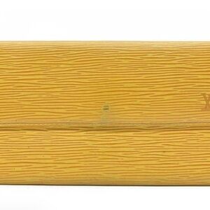 Louis Vuitton Mustard Textured Clutch